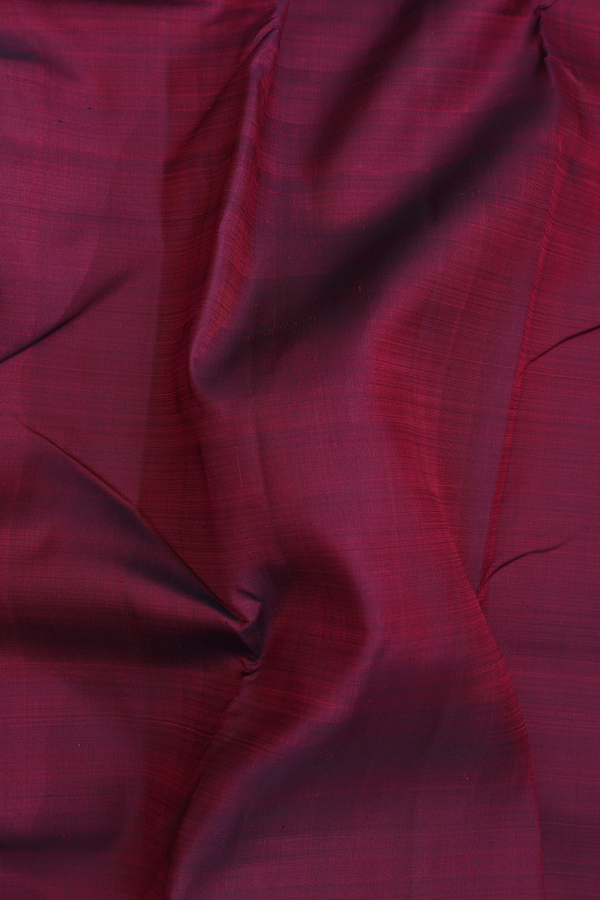 Kanchipuram Silk Saree In Maroon With Rudraksh Border