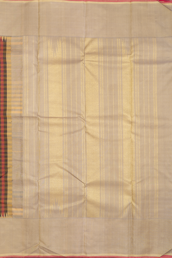 Kanchipuram Silk Saree In Multicolor With Checks Design