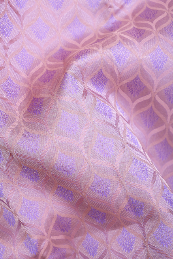 Kanchipuram Silk Saree In Pink With Brocade Design