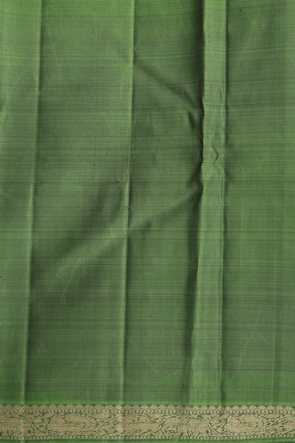 Kanchipuram Silk Saree In Purple With Peacock Buttas