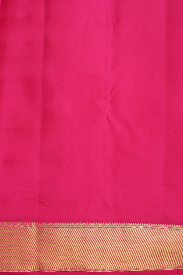 Kanchipuram Silk Saree In Rani Pink With Vanasingaram Design