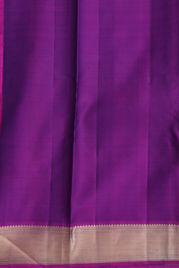 Kanchipuram Silk Saree In Royal Blue With Peacock Buttas