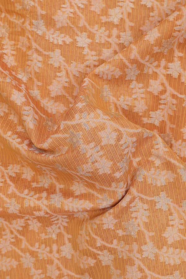 Kota Cotton In Golden Yellow With Floral Design