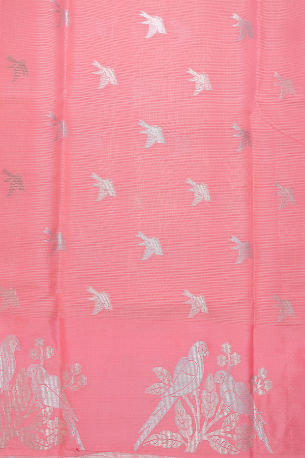 Kota Cotton Saree In Biscuit Color With Birds Buttas
