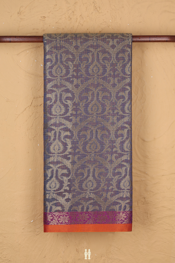 Kota Cotton Saree In Blue With Allover Design