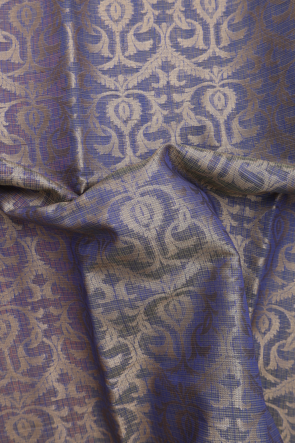 Kota Cotton Saree In Blue With Allover Design