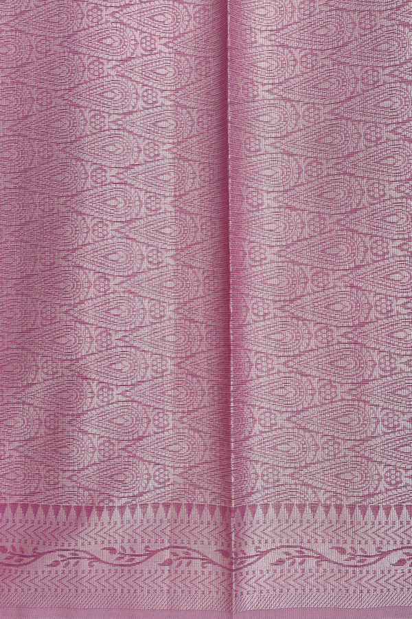 Kota Cotton Saree In Dusty Purple With Scallop Design
