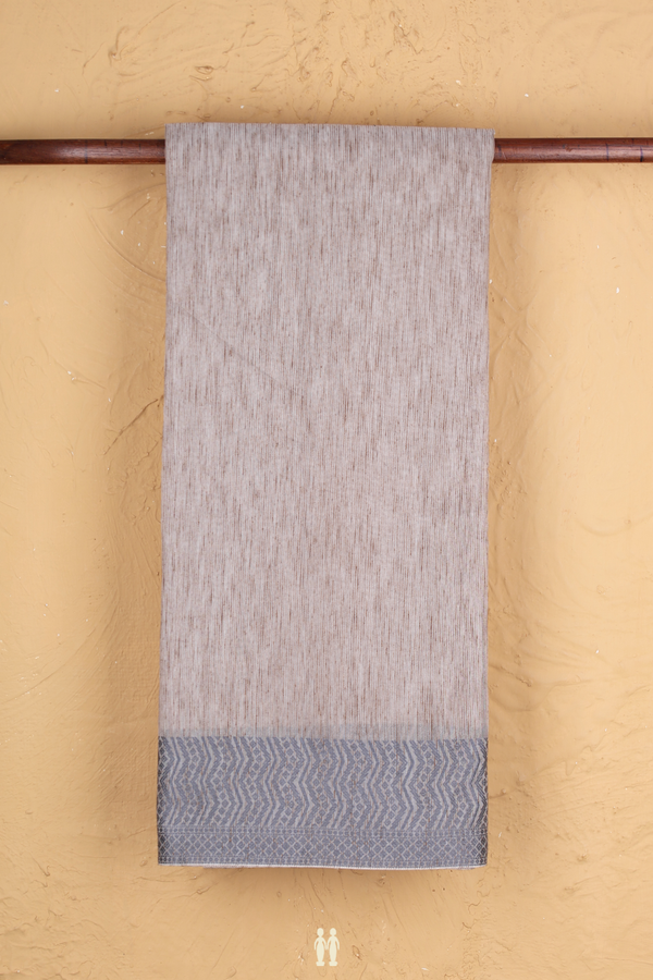Kota Cotton Saree In Light Grey With Allover Design