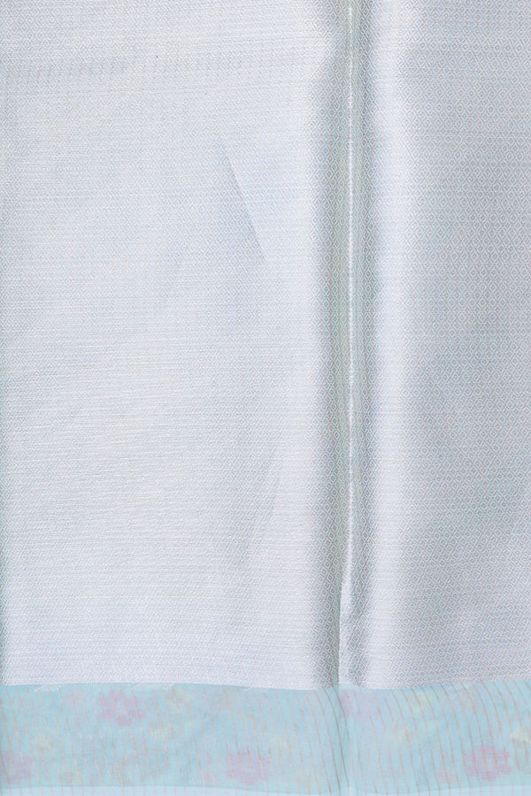 Kota Cotton Saree In Shades Of Blue With Diagonal Design