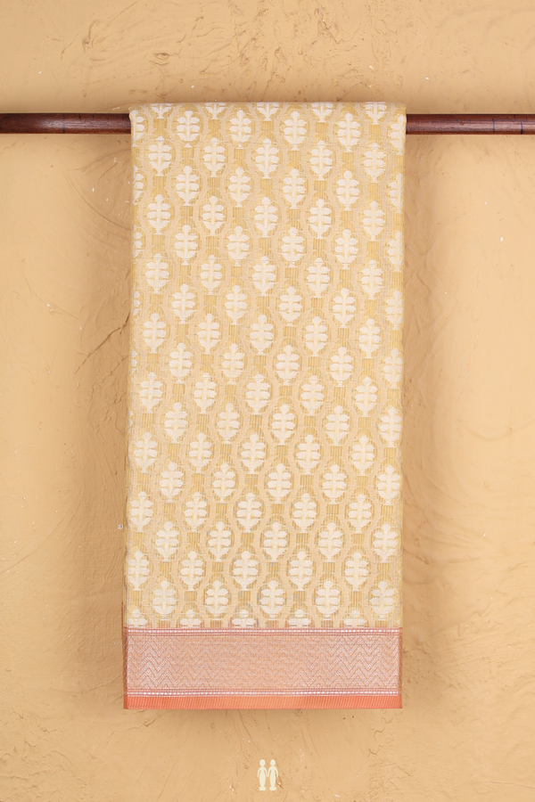 Kota Cotton Saree In Yellow With Allover Design