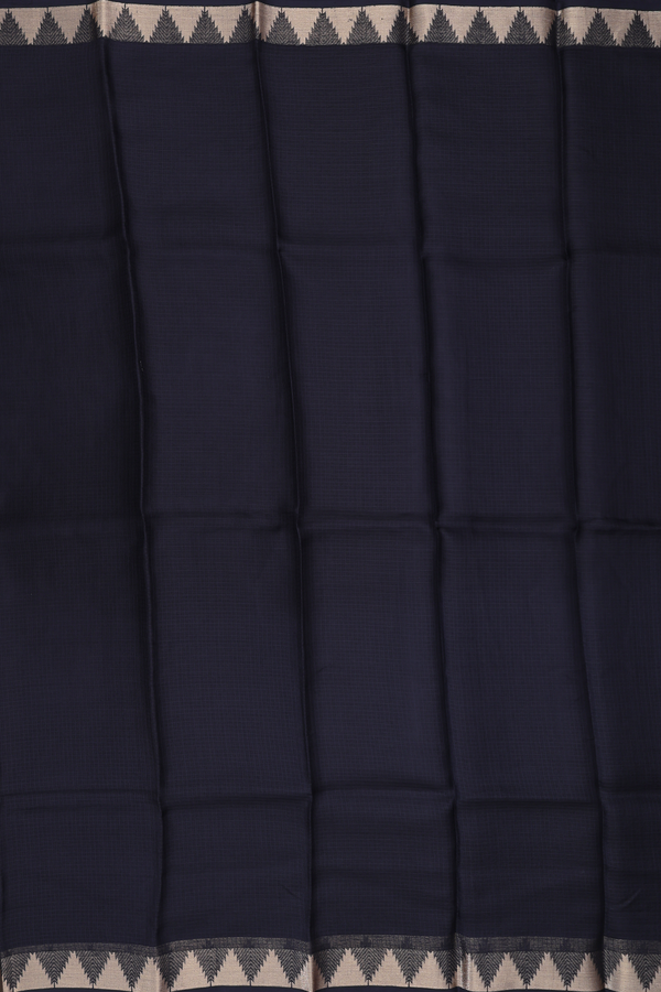 Kota Silk Saree In Black With Zari Border