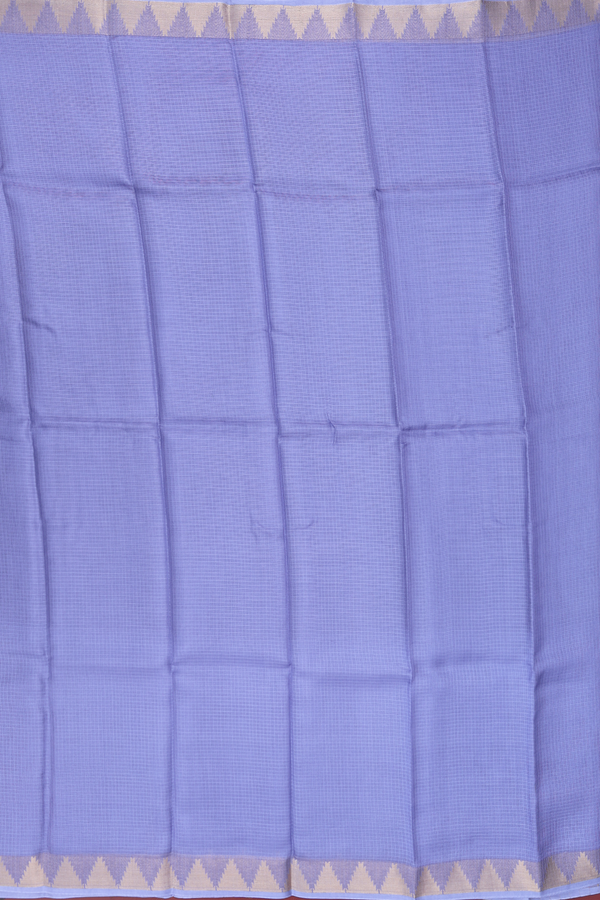 Kota Silk Saree In Bluish Purple With Zari Border