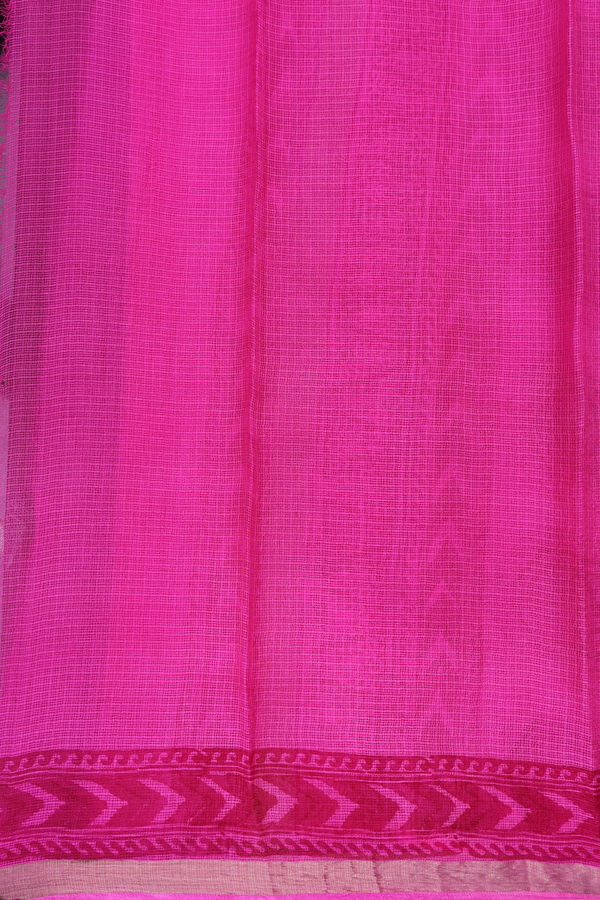 Kota Silk Saree In Magenta With Printed Design