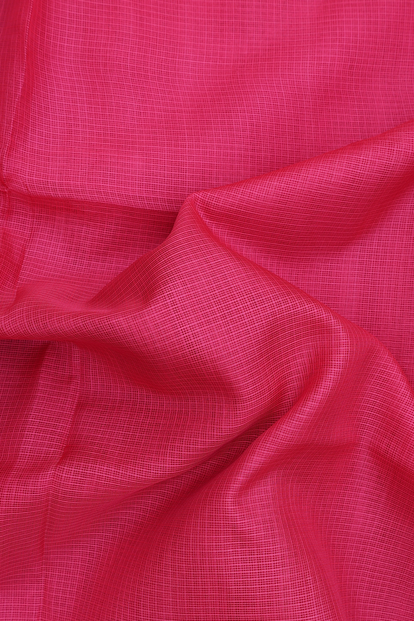 Kota Silk Saree In Red With Stripes Border