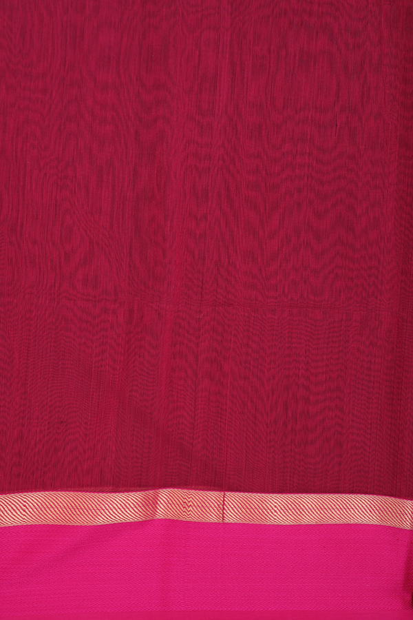 Maheswari Silk Cotton Saree Dark Green With Threadwork Buttas