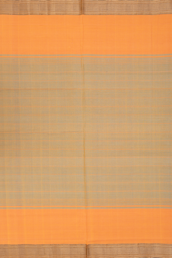 Mangalagiri Cotton In Saree Brown With Stripes Design