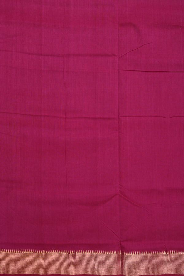 Mangalagiri Cotton Saree Berry Purple With Twill Weave Border