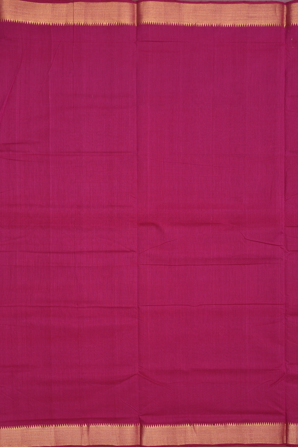 Mangalagiri Cotton Saree Berry Purple With Twill Weave Border