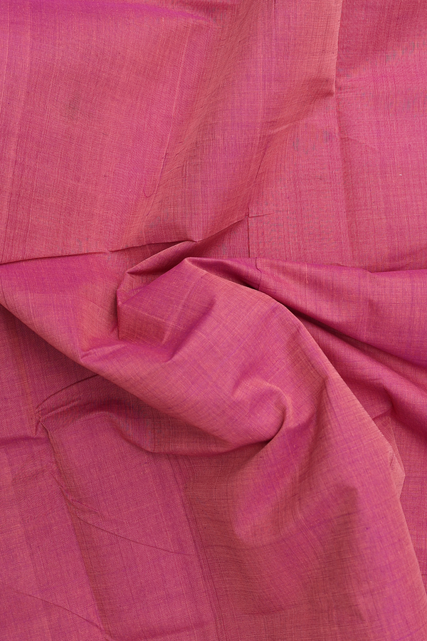 Mangalagiri Cotton Saree Blush Mulberry With Contrast Border