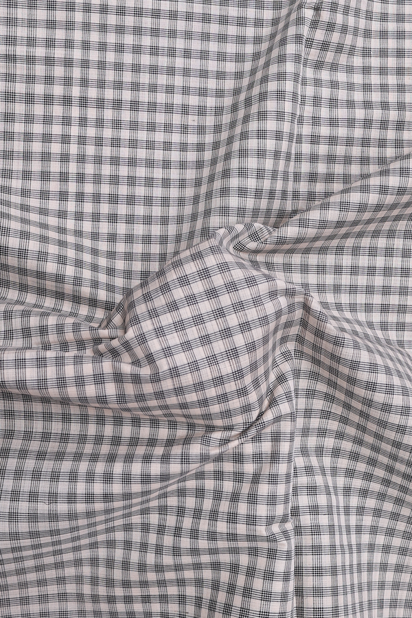 Mangalagiri Cotton Saree In Beige With Checks Design