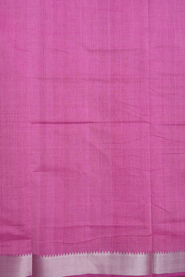 Mangalagiri Cotton Saree In Purple With Zari Border