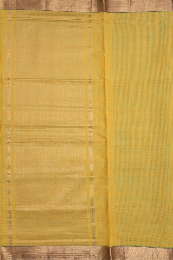 Mangalagiri Cotton Saree Yellowish Brown With Contrast Border