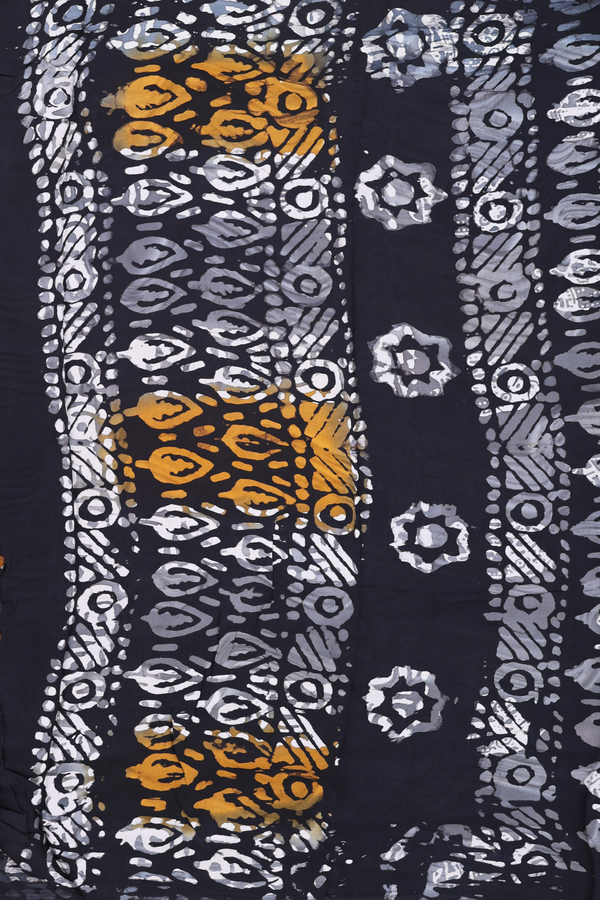 Modal Silk Saree In Black With Printed Design