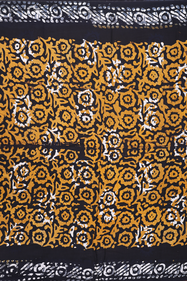 Modal Silk Saree In Black With Printed Design