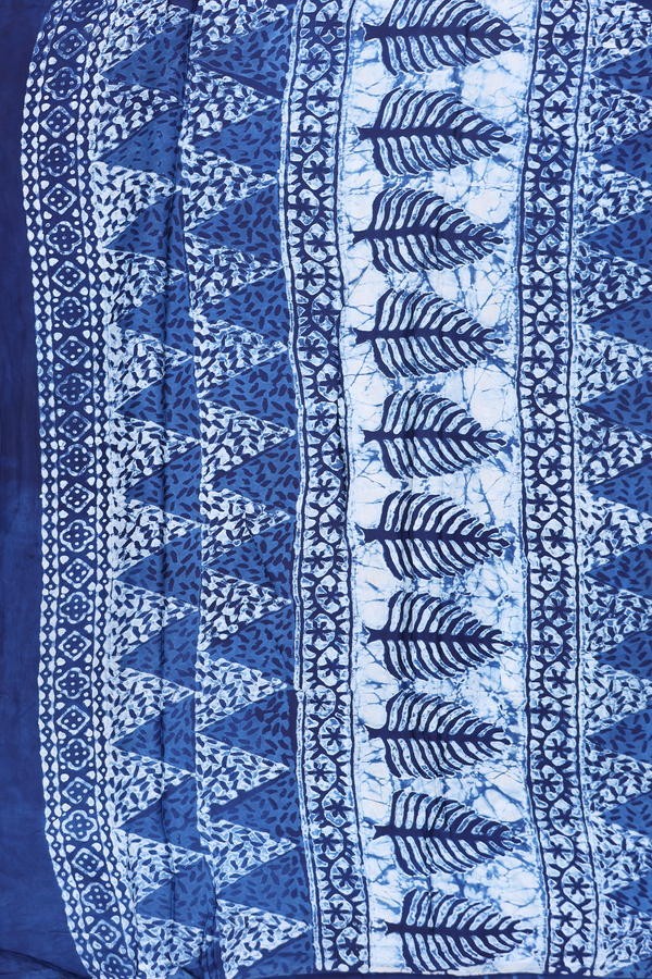 Modal Silk Saree In Oxford Blue With Printed Design