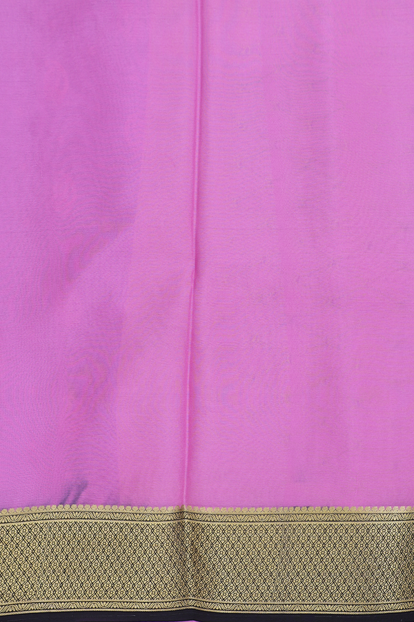 Mysore Silk Saree In Black With Paisley Buttas