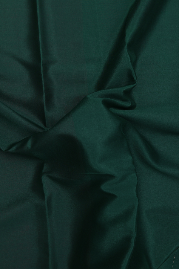 Mysore Silk Saree In Bottle Green With Contrast Border