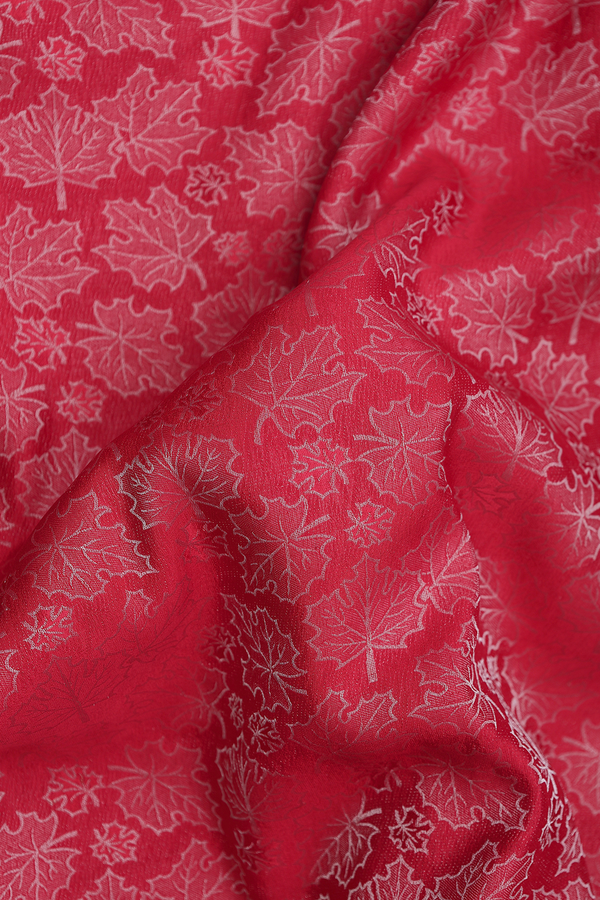 Mysore Silk Saree In Crimson Red With Brocade Design