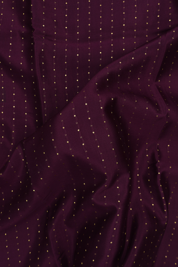 Mysore Silk Saree In Plum Purple With Zari Buttis