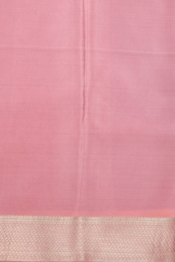 Mysore Silk Saree In Grape Purple With Floral Design