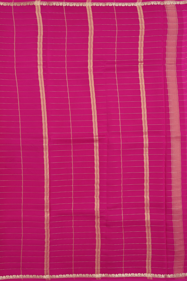 Mysore Silk Saree In Indigo Blue With Checks Design