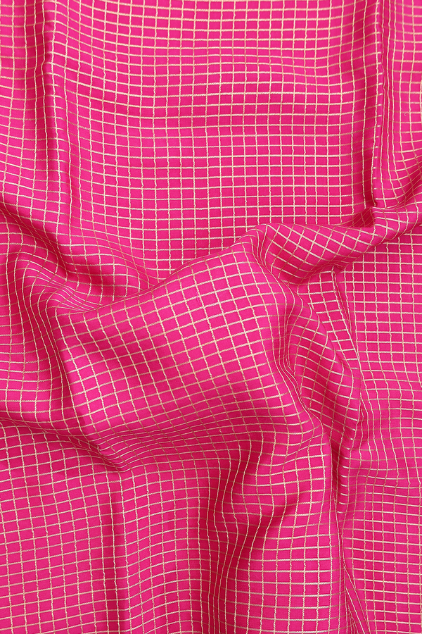 Mysore Silk Saree In Magenta With Checks Design