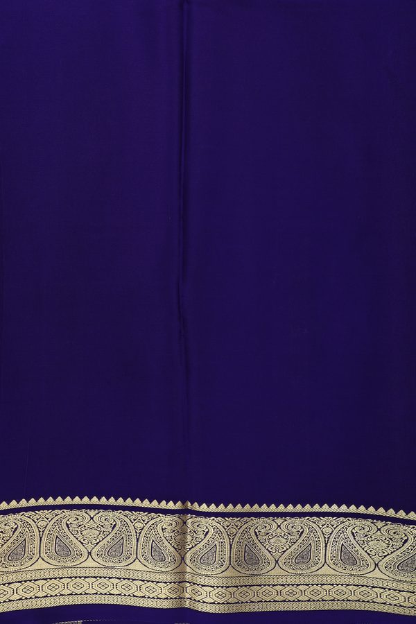 Mysore Silk Saree In Magenta With Paisley Border