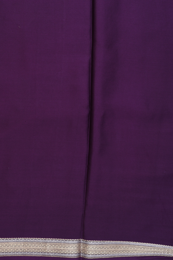 Mysore Silk Saree In Magenta With Zari Motifs