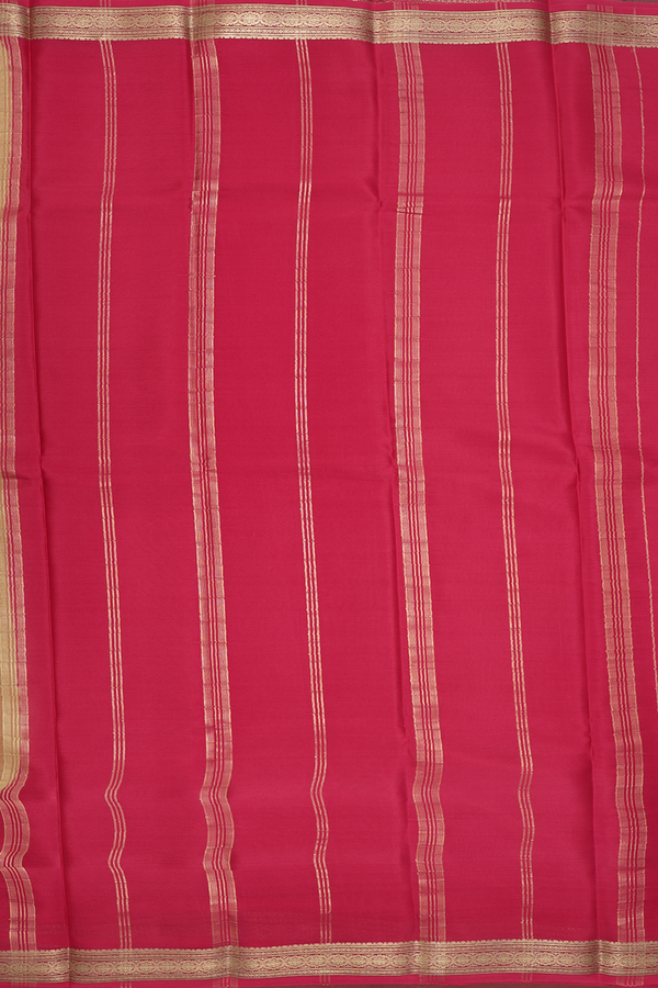 Mysore Silk Saree In Greenish Brown With Contrast Border