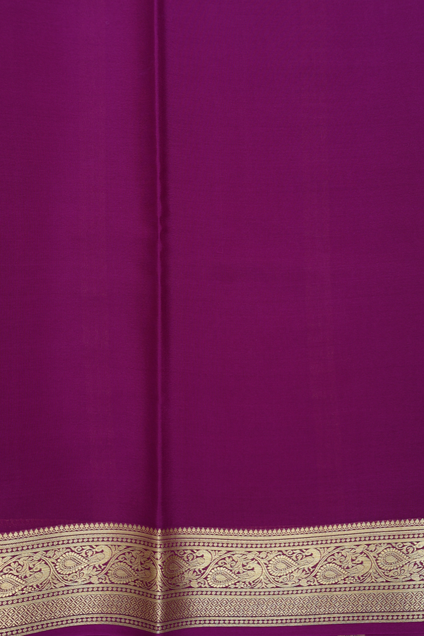 Mysore Silk Saree In Pink With Contrast Border