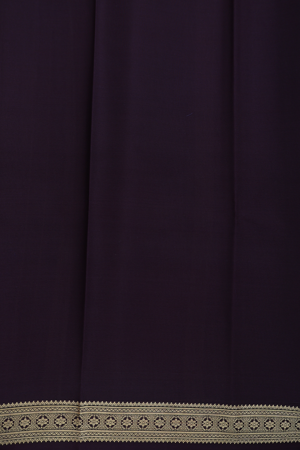 Mysore Silk Saree In Scarlet Red With Contrast Border