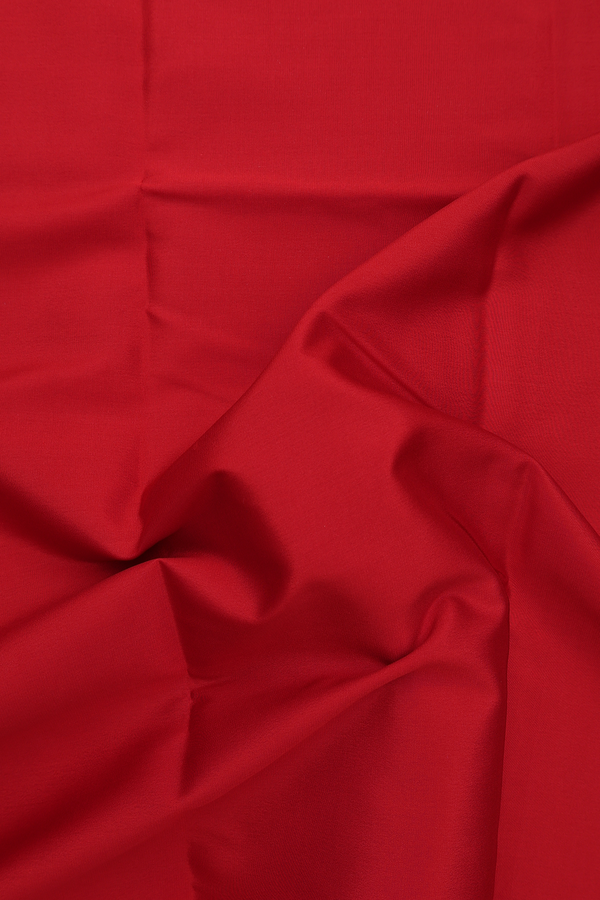 Mysore Silk Saree In Red With Zari Border