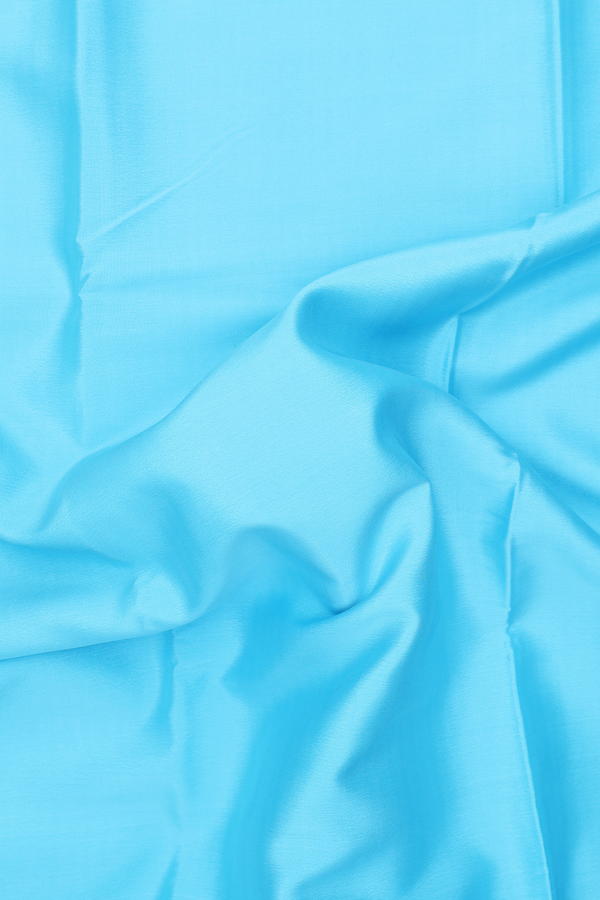 Mysore Silk Saree In Sky Blue With Contrast Border