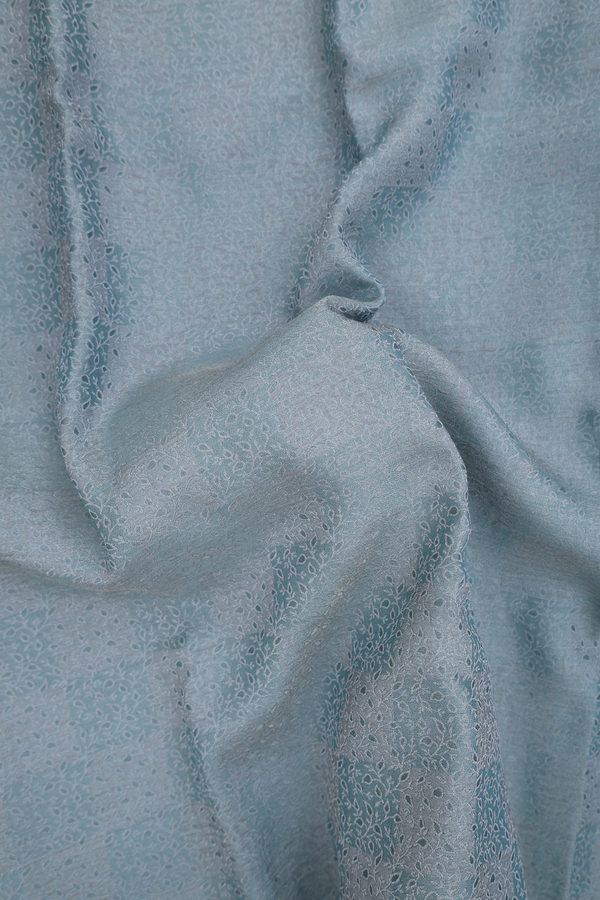 Mysore Silk Saree In Turkish Blue With Brocade Design