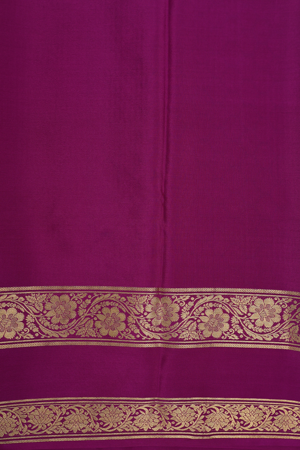 Mysore Silk Saree In Yellow With Checks Design
