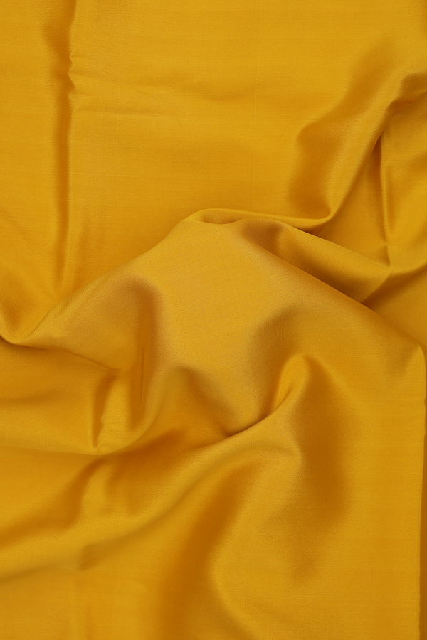 Mysore Silk Saree In Yellow With Paisley Border