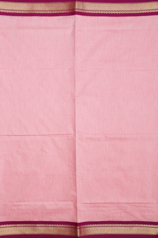 Nine Yards Apoorva Cotton In Dusty Rose With Contrast Border