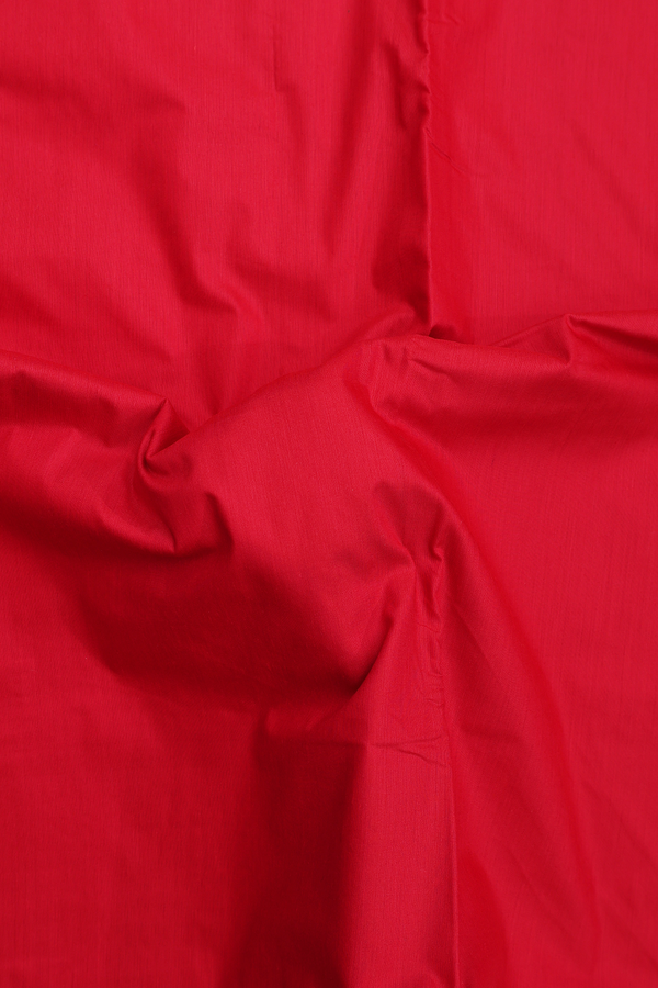 Nine Yards Apoorva Cotton In Red With Zari Border