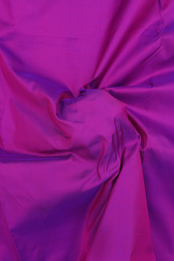 Nine Yards Silk Saree In Purple Rose With Traditional Border