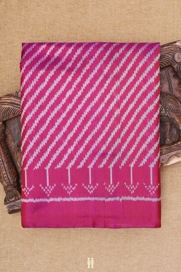 Patola Silk Saree In Berry Purple With Diagonal Design